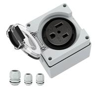 THREAD 6 50R 50 Strengthen Electrical Outlet Box 250V Flexible Applications Charging Powering Tools Robust ABS Construction Power Outlet Box Strong ABS Construction