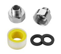 Thread Adapter / 2 Female to G3 / 8 Male Brass Fitting Set | Brass Sealing Washers and Clamps with Faucet Water Supply Line Connection for Bathroom Laundry Heater Use