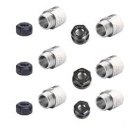 Thread Adapter Collet Chuck,Replacement Collet Chunk Lathe Turning Tool Collet Block Collet Chuck Spindle Er11 Er16 Er20 Er25 Er32 for Motor Rotor(ER11-ER11 with Nut)