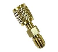 Thread Adapter for Refrigerant Tank | Vacuum Pump Port Connection Adapter | Reverse Thread Fitting, 1/4 Inch Connector Precise | Charging HVAC Ductless Split Unit
