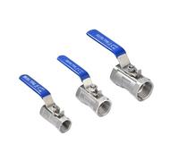 Thread Ball Valve Stainless Steel SS304 1/4 3/8 1/2 3/4 1 1-1/4 1-1/2 Lnch Full Port 1Pcs(1-1/4")