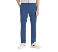 Thread Bloom Men's Chino Trousers Slim-Fit 5-Pockets Comfort Stretch Cotton Twill Wrinkle-Resistant Flat-Front Casual Office Workwear Formal Smart Chino Pants 30W-40W