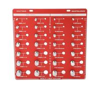 Thread Checker, 28 Nut Bolt Size Gauge Identifier Inch Stainless Steel | Stainless Steel Build, 6061 Aluminum Center Portable Lightweight Design Wall Mountable Toolbox Ready Quick Size Match