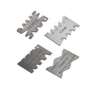 Thread Cutting Gauge Stainless Steel Angle Measuring Tool for CNC Lathe Tool Setting with 2.3.4.5.6.8.10.12 Point Scale Carbon S(4pcs)
