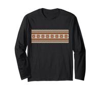 Thread Embroidery - Ukrainian Folk Ethnic Pattern Ornament Long Sleeve T-Shirt