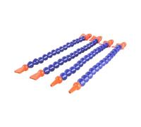 Thread FlexibWater Oil Coolant Pipe Hose 1Pc 1/4'' 3/8" 1/2" BSPT Male Threaded Round Flat Flexible Plastic Water Oil Coolant Pipe Hose for Lathe CNC with Regulate Switch(02 x 40cm Round)