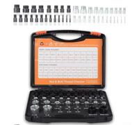 Thread Gauge, 26/44pcs Bolt And Nut Thread Measuring Gauge, Screw Inspector For Metric Imperials Measurement Engineering Workshop(26pcs-Black/Silver)