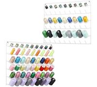Thread Holder, Metal Sewing Thread Stand, Pack of 2, Wall Mount, Embroidery Sewing, 54 Spools, Storage Organiser, Wall Braid Hair Stand for Quilting Craft Room, White