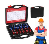 Thread Identifier Kit - 26-Piece Nut and Bolt Thread Measurement Tool Set | Inch & Metric Size Detector for Machine Maintenance, Garage Use, Repair Professionals, Builders & Home Improvement Projects