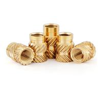 Thread Insert, Pack of 100, M1.6 x 2 x 2.5 mm, C3640 Brass Heating Insert, Press-in Nut, Standard Internal Thread Hardware Nuts by Melting for 3D Printing Accessories, Plastic Parts, Heat Ultrasonic