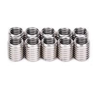 Thread Inserts, 10 PCS M8 to M10 Thread Adapter Insert Nut Thread Repair Sleeve Threaded Bushing Screw Reducing Conversion Tool, for Furniture Projects Automotive Electrical