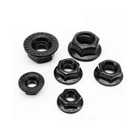 Thread Lock, 2/10pc M3 M4 M5 M6 M8 M10 M12 Black A2-70 304 Stainless Steel Hex Head Serrated Spinlock Locknut DIN6923(M10 2pcs)