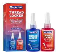 Thread Lock 50ml Blue 242 and 50ml Red 271, Medium Strength and Strong Strength Lock Tight Threadlocker, Thread Locker for Nuts, Bolts, Metal Fasteners to Against Losening and Seal