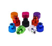 Thread Lock,Hardware Nuts, Hand Twist Screw5-10pcs/lot M3 M4 M5 M6 Colourful Aluminum Blind Frame Tighten Flange Nut Step Knurled Thumb(Orange-M6 5pcs)