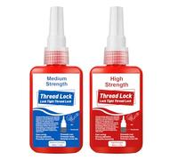 Thread Lock High Strength+Medium Strength, 100ml Locktight Threadlock Prevent Nuts, Bolts, Fasteners and Screws from Loosening Due to Prolonged Vibration, Thus Locking and Sealing Metal Nuts and Bolts