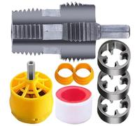 Thread Maker Tool Set - Drill?Powered Pipe Threader, Heavy?Duty Drill Adapter | Versatile Spiral Die Home Repair Projects, Attachment Outdoor Waterline Connection, Equipment Upgrade