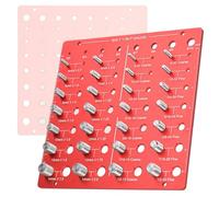 Thread Nut Bolt Size Checker Aluminum Alloy Gauge for Metric and Imperial Sizes Practical Identifier Easy Identification Tool Precise Measurement Screws Nuts Bolts Threads Efficien