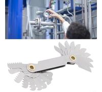 Thread pitch gauge cutting tool with 55 and 60 degree measuring heads, designed for reliable inch and metric external thread analysis (0.5-7.0 metric system 60 degrees 20pc)