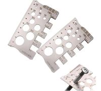 Thread Pitch Gauge,Screw Measuring Tool,10x5.7cm Professional Precise Gauge Checker Tool for Nut Bit Thread Screw Measurement with Drill Bit Tap Size Recommendations Thread Measuring Tool