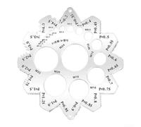 Thread Pitch Gauge Set, 304 Stainless Steel Metric and British Screw Diameter Caliper for Coarse and Fine Thread Measurement in Home Workshop(A)