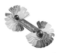 Thread Pitch Gauge Set Metric 60° for Imperial 55° 52pc Stainless Steel Screw Pitch Measuring Tool with Chrome Plating