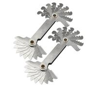 Thread Pitch Gauge Tool Set 2 Pcs Metric 60° and British 55° 20Pc Each Stainless Steel Thread Measuring Gauge with Chrome Plating for Accurate Pitch Measurement in Workshop or Industrial Use