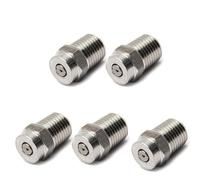 Thread Pressure Washer Nozzle, 0/15/25/40 Degree Surface Cleaner Tips Stainless Steel, 4500 PSI, G1/4 Male NPT, Threaded Spray Nozzles15° 1.514mm(15°,1.07mm(0.042in))