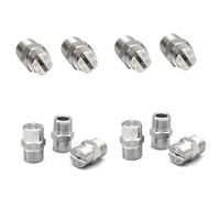 Thread Pressure Washer Nozzle, 40°/45°/65°/80°/95°/110° Flat Fan high-Pressure Washing Machine Nozzle(1/8 External Thread 9.5mm (Bore Diameter 3.6mm),40°)