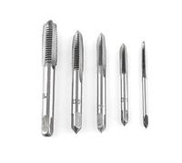 Thread Reamer Wrench Tapping, Akozon Ratchet Tap Wrench 5pcs Screw Thread Taps Straight Flute Tapping Tool Set M3/ M4/ M5 /M6 /M8