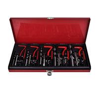 Thread Repair Kit 131 Pieces HSS Tap Spiral Drill Bit Insert with Tools in Case for Workshop Garage Car Motorcycle DIY Assembly Maintenance