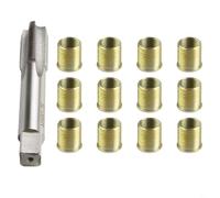 Thread Repair Tool Kit with 12pcs M14 x 1.25 Inserts and Tap, Stainless Steel Thread Inserts, High Speed Steel M16 x 1.25 Tap for Engi