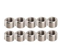 Thread Repairing Nut Stainless Steel Fastener 10Pcs RC1/8 M14 x 1.5 10MM Effective Thread Repair Tool for Aviation Automobiles Electronic Communications