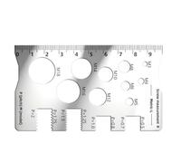 Thread Size Checker - Bolt And Nut Gauge, Stainless Steel Screw Measuring Ruler, Universal M3 To M18 Fractional Metric Pitch Identifier - For Automotive Enthusiasts Mechanics Engineers