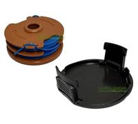 Thread Spool + Cap Compatible with Qualcast GT 25 30 GGT 350A1 3503 450A1 4001 4502 / WA0007