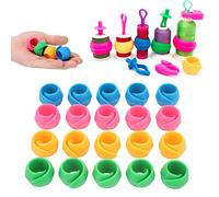 Thread Spool Savers, 20 Pcs 4 Colors Anti Thread Silicone Falling Off Bobbin Fixing Holder Clips Sewing Spool Protector for Spools