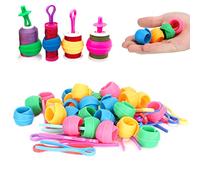 Thread Spool Savers, 60Pcs Silicone Bobbin Rings Plastic Bobbin Clips Set Thread Holder Huggers Organizing Clamps for Sewing Embroidery