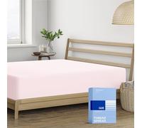 Thread Spread 100% Cotton Fitted Sheet King Size - 400 Thread Count Fitted Sheet King Cotton Only, Luxuriously Soft, Durable, Cooling 16" Deep Pocket Sateen Weave Bottom, Luxury Hotel Quality - Blush