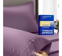 THREAD SPREAD 100% Egyptian Cotton Pillow Cases King - 1000 Thread Count Pillow Cases King Size Set of 2, Cooling & Breathable Extra Long Staple Sateen Weave Cotton Pillow Covers for Bed - Plum
