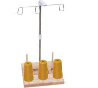 Thread Stand Embroidery Machine - Wooden Spool Holder, Multi-Spool Rack, Adjustable, Portable, Home-Base Sewing Accessory for Embroidery Projects, Stable Easy Setup, Organizer for Domestic Machines