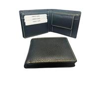 Thread & Stitch Leather Wallets for Men,Genuine Leather Bifold with Coin Pocket, 10 Credit Card Slots, 2 Banknote Compartments & ID Window, RFID Protection, Gift Box Included (Black)