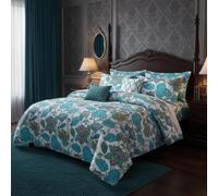 THREAD & TAILOR Single Duvet Cover Set - 3 Piece Bedding Set with Fitted Sheet & 1 Pillowcase - RAIN FOREST - Soft Microfibre