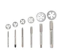 Thread Tap and Round Die Set HSS Screw Tap BSW 5/32-32 3/16-24 1/4-20 5/16-18 1/2-12 5/8-11 Tap Hand Tools 2Pcs(2pcs BSW 5l8-11)