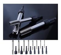 Thread Tap,Hand Tap Set,Machine Tap Socket Adapter 1/4 Inch Hex Shank Square Driver Tapping Chuck HSS Screw Tap Threading Tool M4/M5/M6/M8/M10/M12/M14/M16 (Color : 6pcs) (Color : 7pcs) (Color : 12pcs