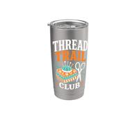 Thread Trail Club Sewing Retro Stainless Steel Insulated Tumbler