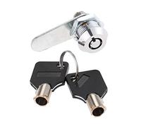 Thread Tubular Cam Lock 16mm Zinc Alloy Security Drawer Cam Cylinder Lock with 2 Keys for Door Mailbox Cabinet Cupboard Letterbox Silver