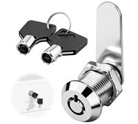 Thread Tubular Cam Lock 20mm, Zinc Alloy Security Drawer Cam Cylinder Lock with 2 Keys Mailbox Locks Cabinet Cylinder Locks for Door Cabinet Mailbox Drawer Cupboard Security Locker Hardware