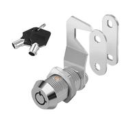 Thread Tubular Cam Lock with 2 Keys and Spare Plates, 17mm Cabinet Cylinder Locks Security Locker Lock for Drawer Letterbox Cupboard Electric Box
