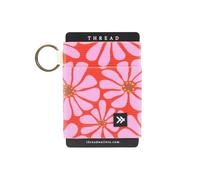 Thread Wallets Ultra Slim Card Holder - Minimalist Wallet for Men & Women - Small, Red/Pink, One Size