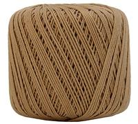 Threadart 100% Pure Cotton Crochet Thread - SIZE 3 - Color 33 - LT BROWN - Size 10 and 3 - Singles and Bulk Packs Available