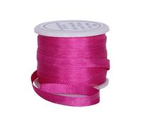 Threadart 100% Pure Silk Ribbon - 3 Sizes - Dozens of Colors - agenta - 4mm No. 566